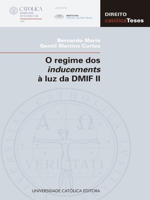 cover image of O regime dos inducements à luz da DMIF II